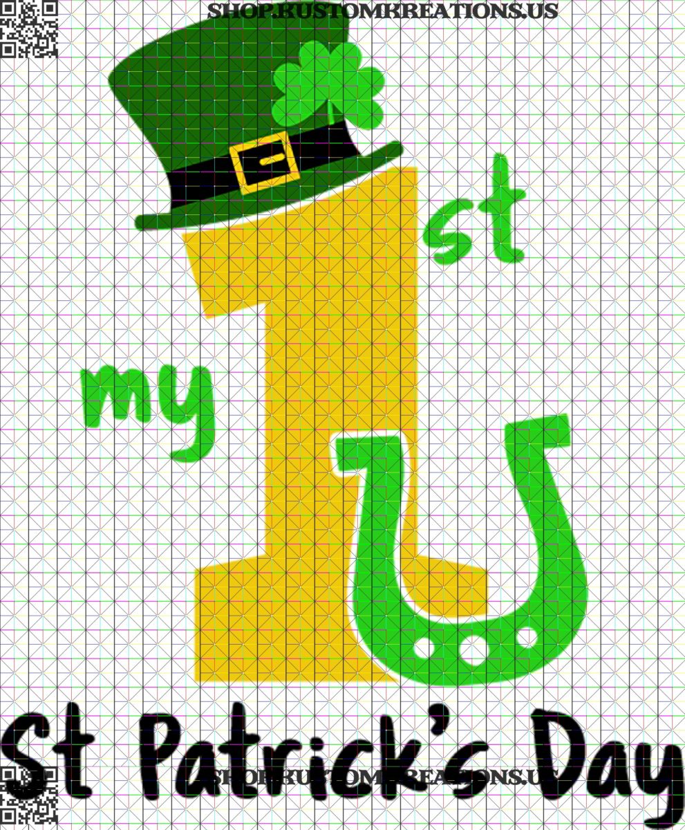 This is a SVG of my 1st St. Patrick's Day. This image can be used with Cricut or similar cutting machines. #stpatricksday #baby #first #lucky #pinchme