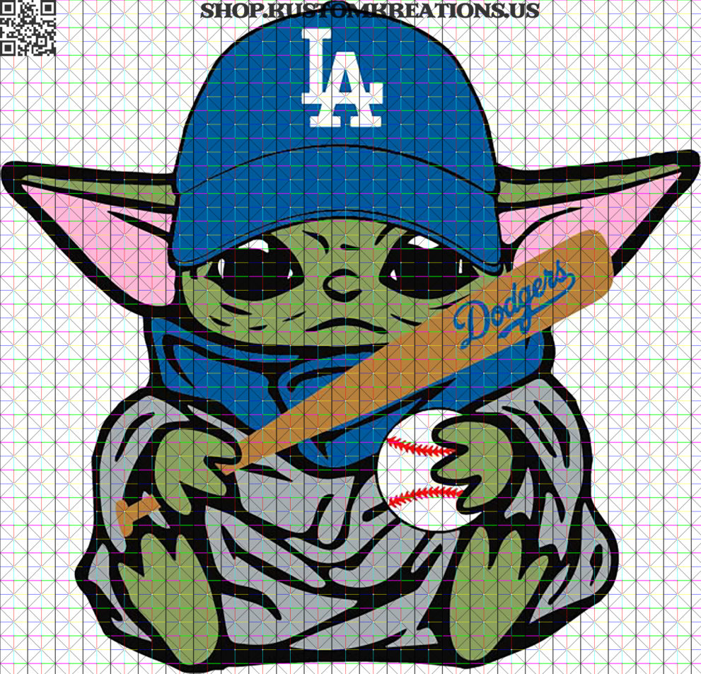 Los Angeles Dodgers Baby Yoda-50