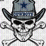 Skull in Cowboy's hat SVG