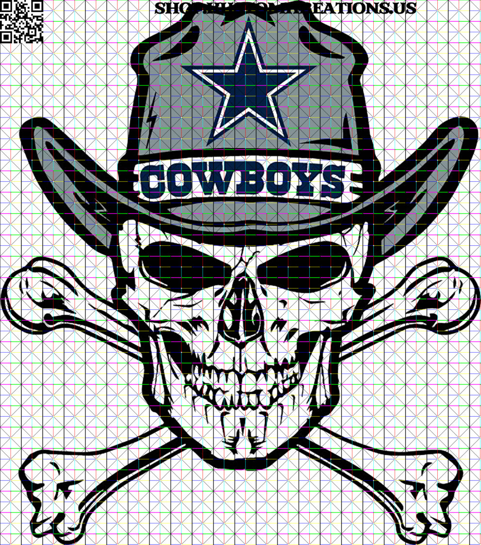 Skull in Cowboy's hat SVG